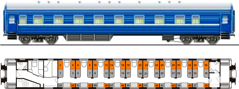 схема вагона жд плацкарт